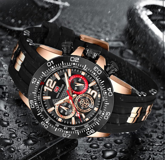 Gold and Black Men’s Watch